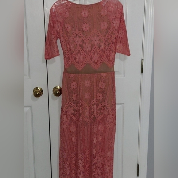 ❣️SALE❣️🍋For Love and Lemons🍋 pink lace dress size Small - Picture 3 of 6